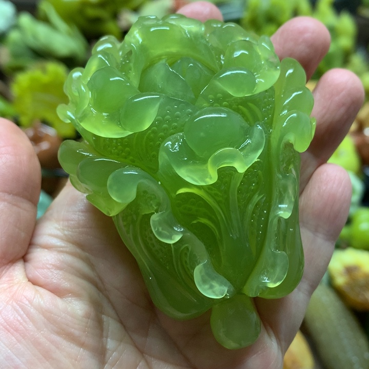 蛇纹石玉手把件未镶嵌