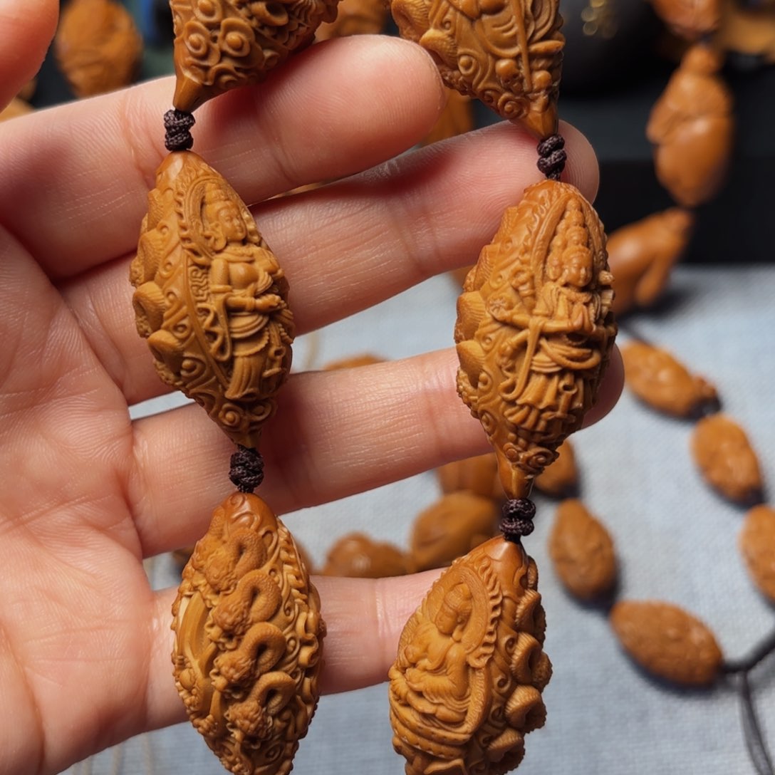 橄榄核手串/手链九龙朝圣