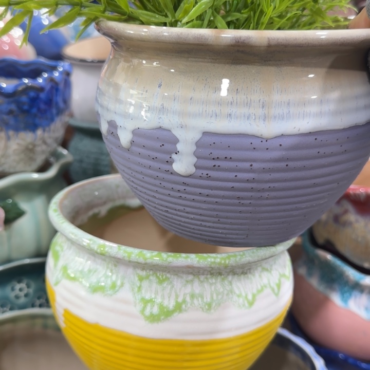 凑9米包邮，有孔，陶瓷花盆