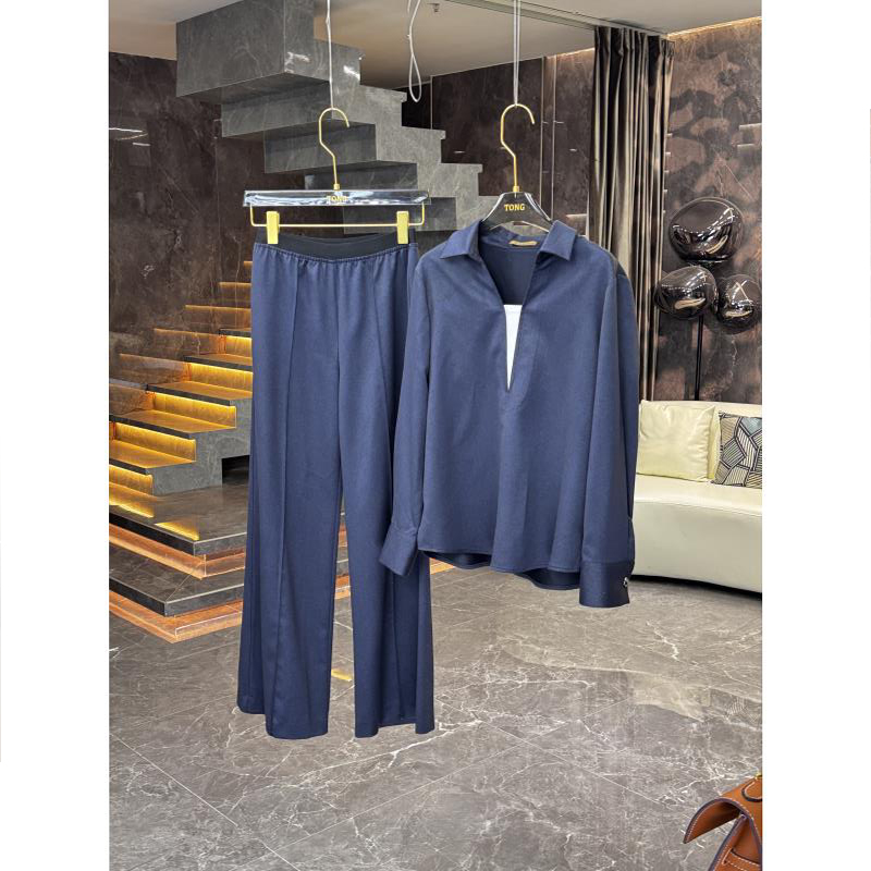 【彤姐原创】冬季气质轻奢时尚百搭女装高奢上衣+裤子套装W25D286