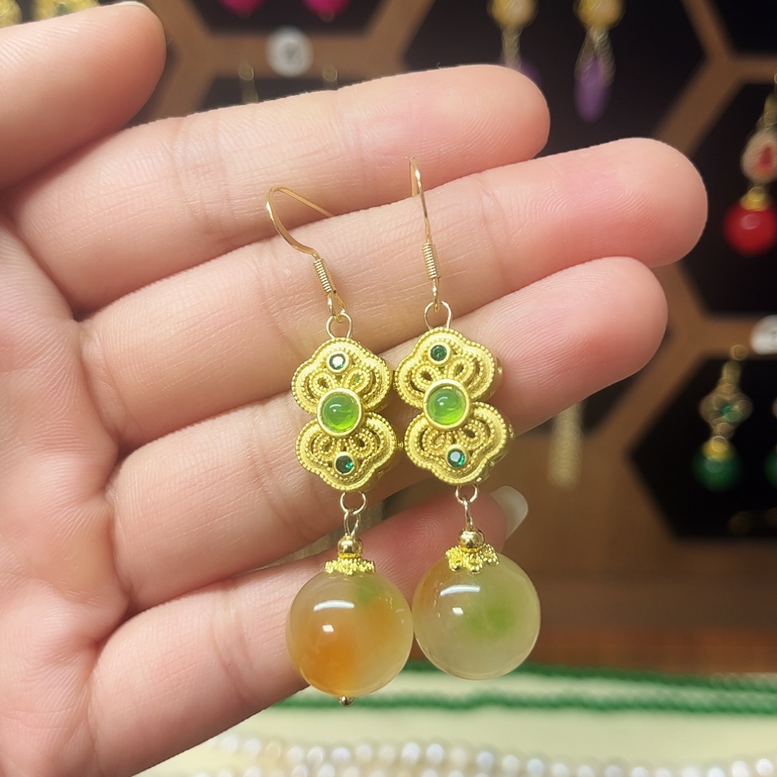 锆石合金925银耳饰