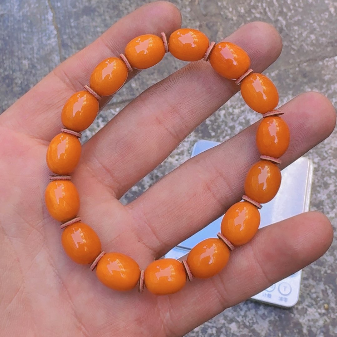 蜜蜡手链未镶嵌可****店