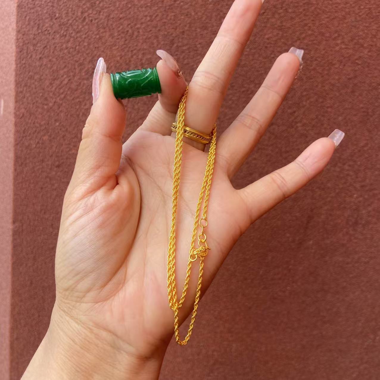 263-精工麻花项链