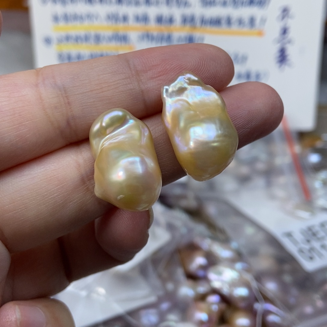 淡水珍珠耳钉合金爱****喵特价146改烟花配件不退换