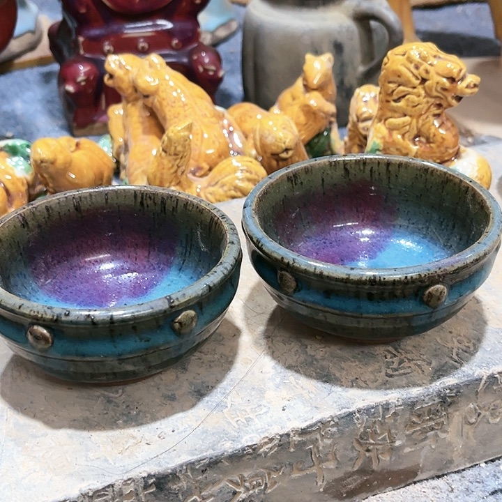 瓦当摆件摆件茶桌茶台陶瓷三*石