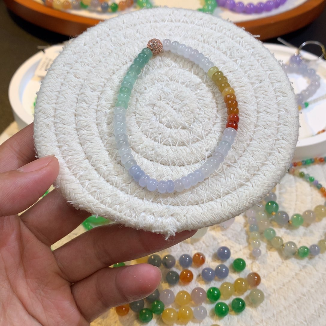 散珠翡翠多宝算盘手串