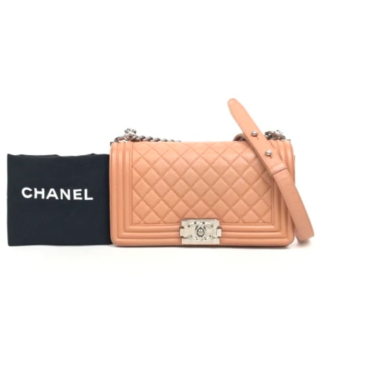 95新 Chanel/香奈儿 多多奢品/香奈儿中号leboy斜挎包/98新