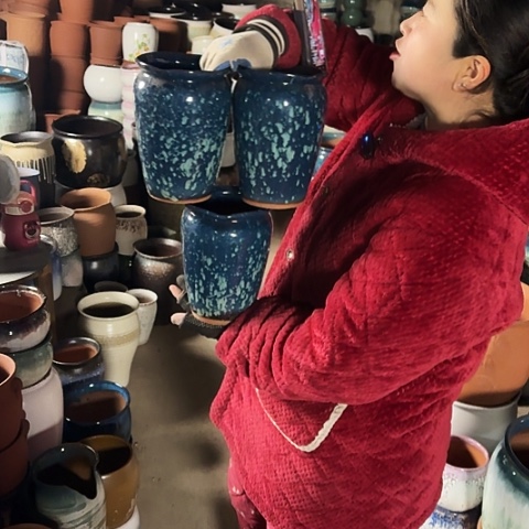 口14高20瑕疵盆子。