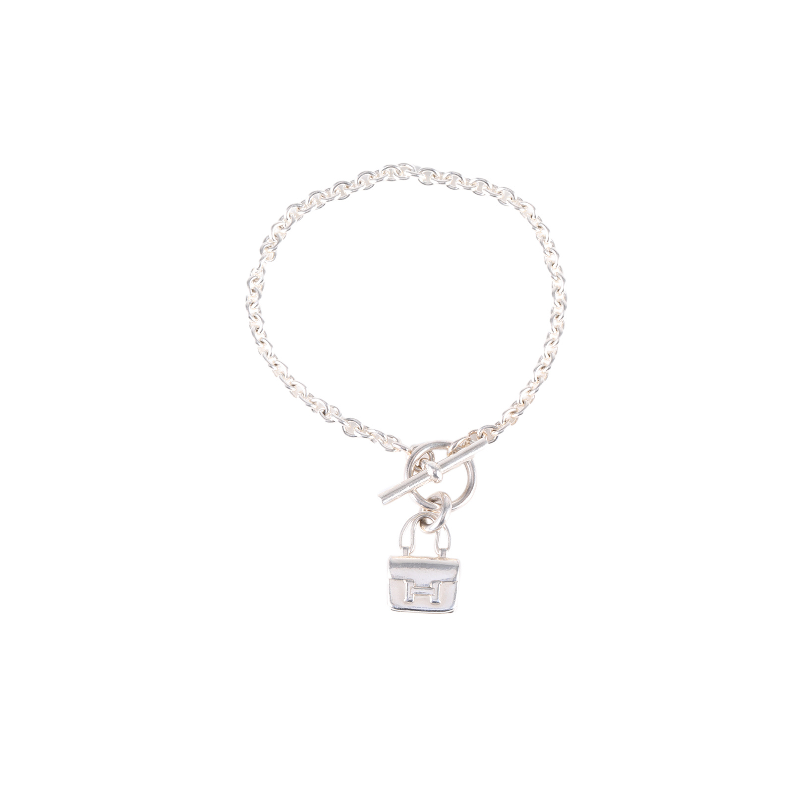 95新 Hermes/爱马仕 【小花念念】 Constance Ag925银 手链 