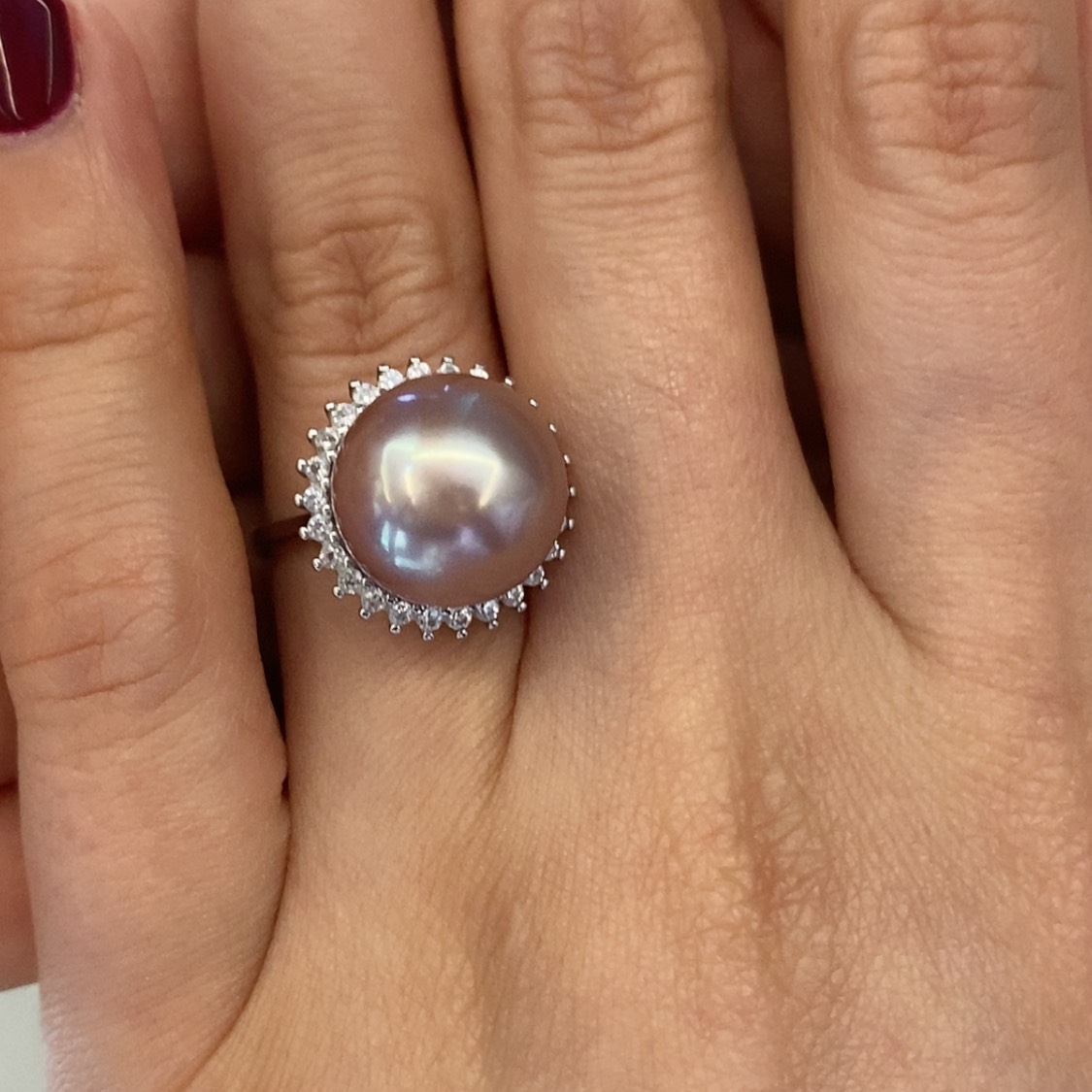 【闪购商品】淡水珍珠戒指银S925镶嵌