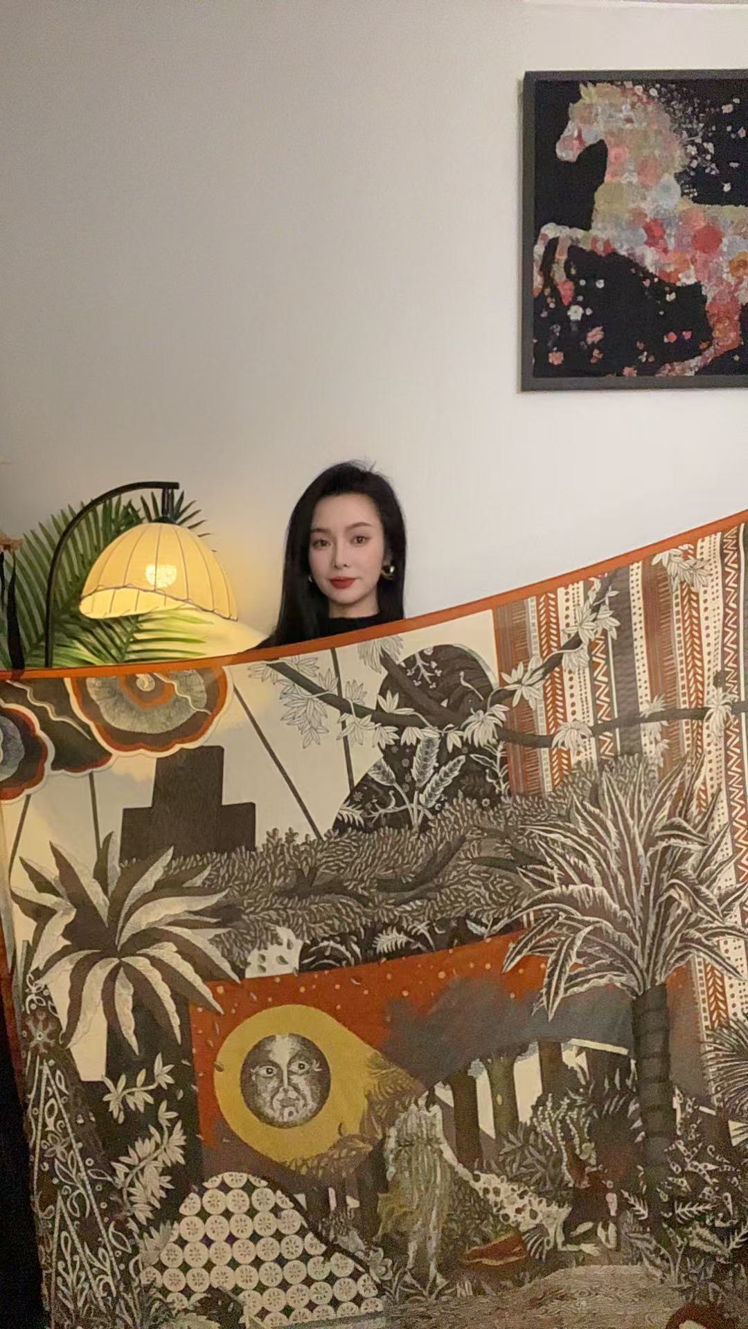 【仲夏丛林】130*130时尚秋冬保暖大牌搭配气质风围巾披肩洋气风 女