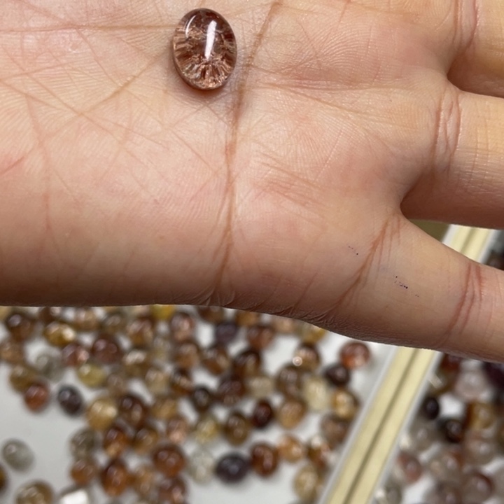 玛***瑙水晶手链未镶嵌粉幽灵蛋面