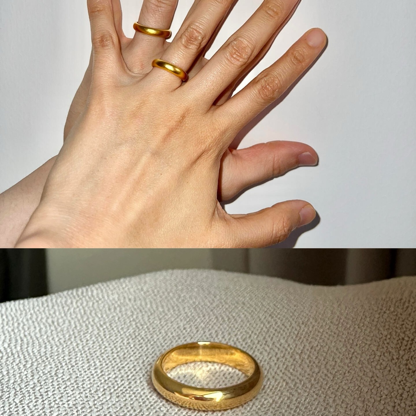 合金戒指 闭口轻奢戒指光面纯手工创意高货实心