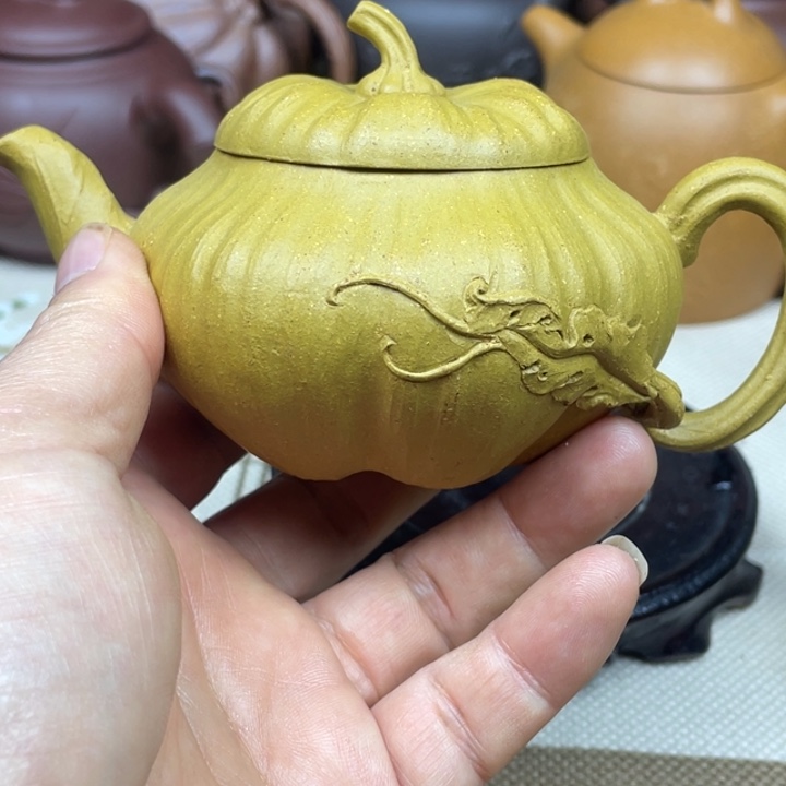 茶壶紫砂紫砂壶黄金段南瓜160c