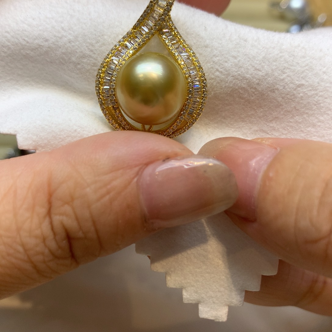 颈饰银S925镶嵌海水珍珠