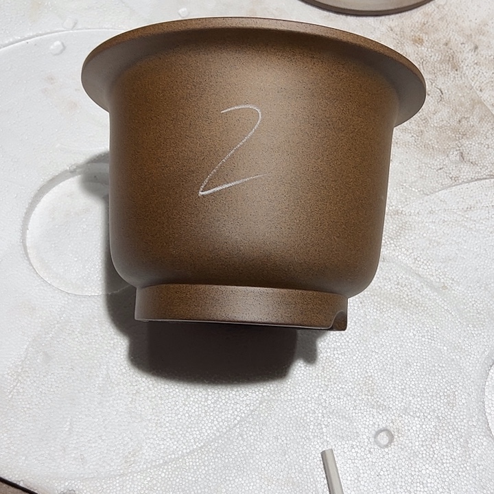 遇***峰花盆紫砂柴烧仿古金钟2号