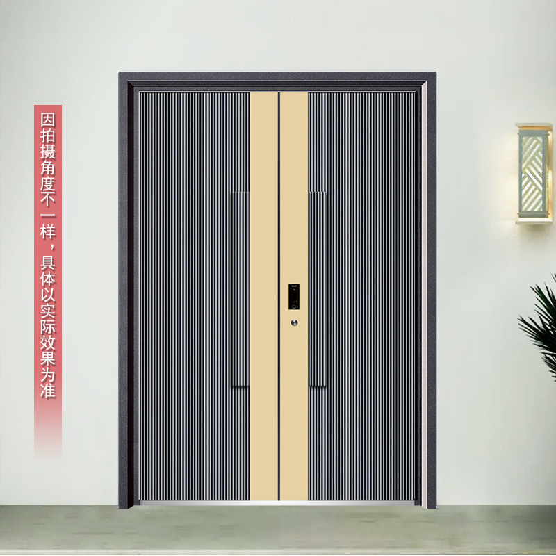 【定制产品】新中式别墅大门农村自建房双开门铸铝门入户门