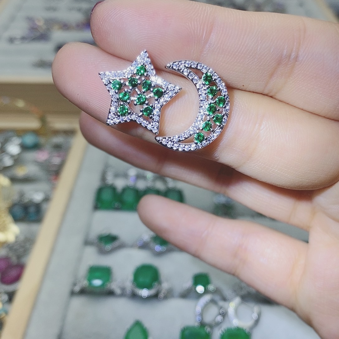 【闪购商品】托帕石耳饰银S925镶嵌