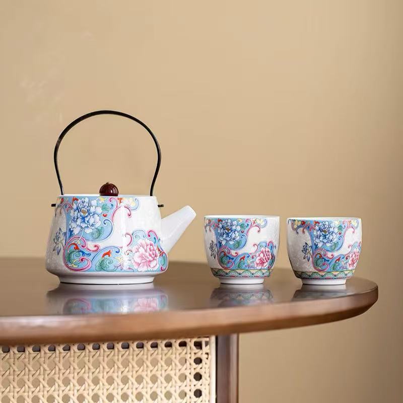 牵牛花一壶+两杯+茶盘429 ZHZ053