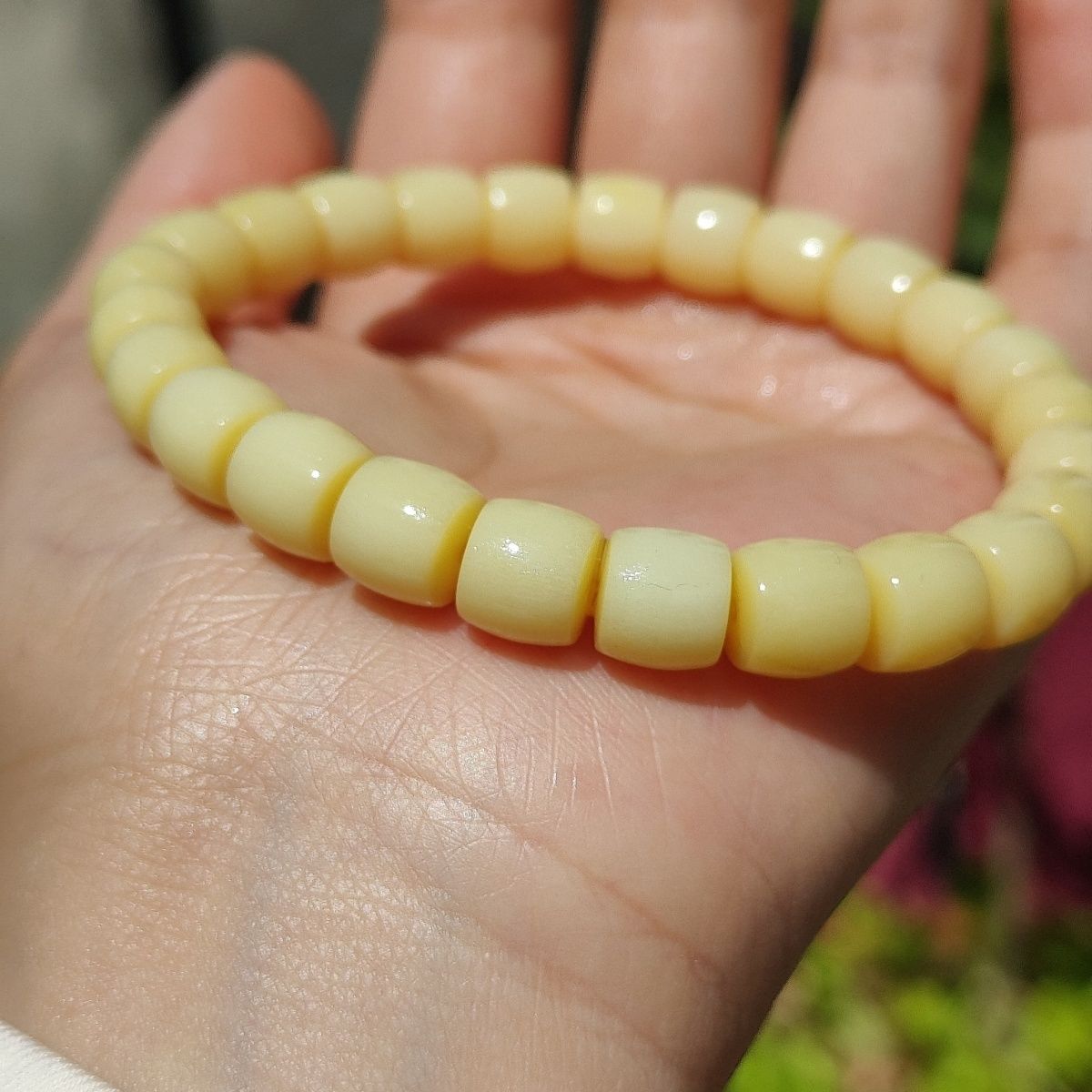 仿润王香香级骆驼骨直切手串