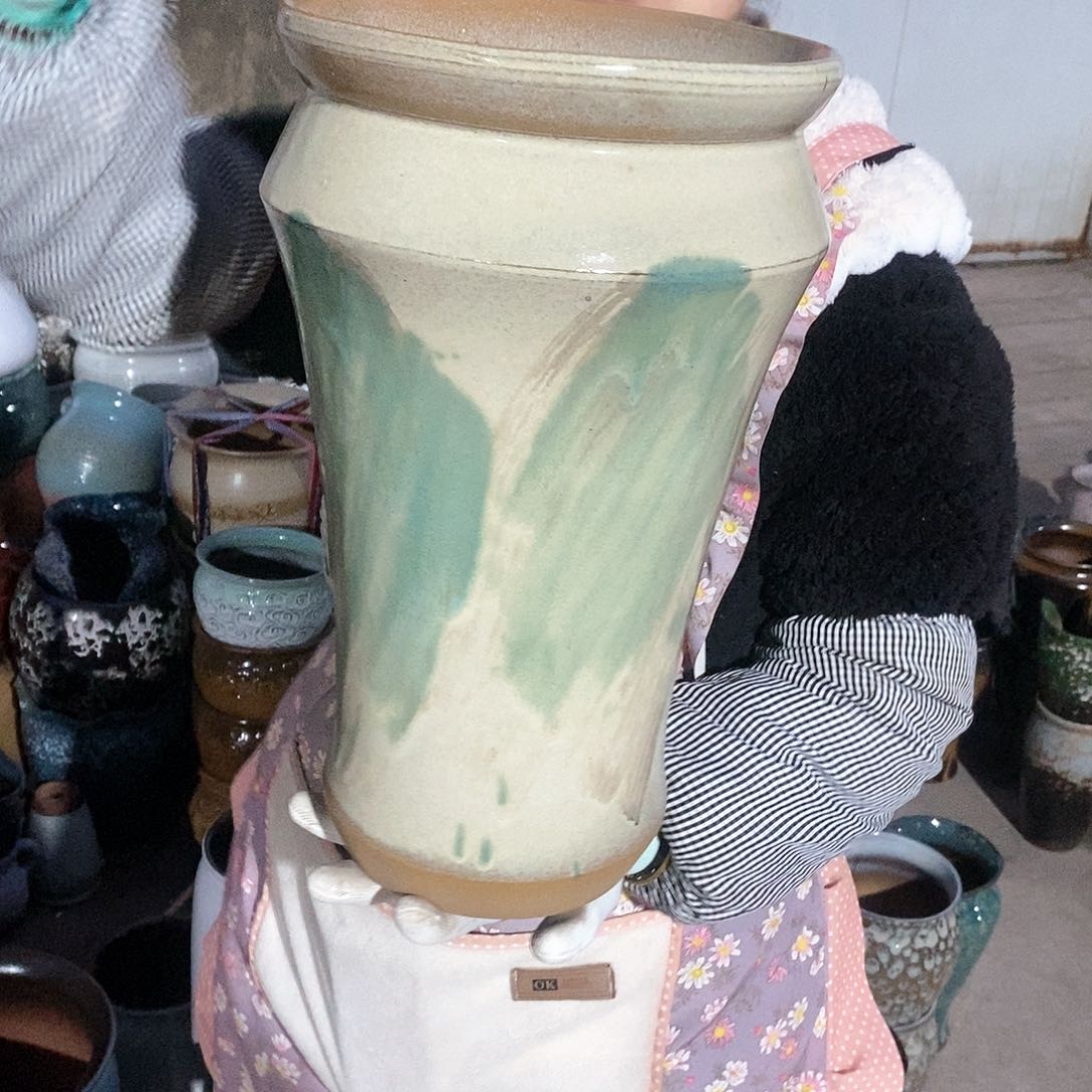 紫砂花盆瑕疵口20高37