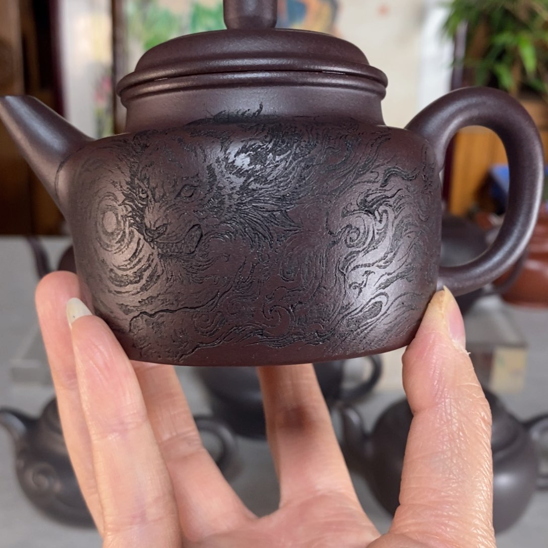 紫砂茶壶紫砂壶德钟200c c