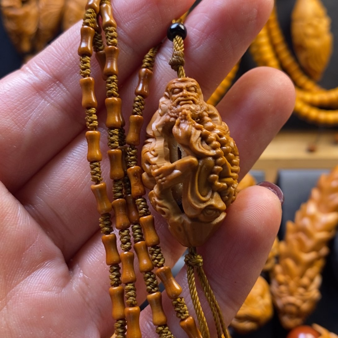 橄榄核手串达摩链子