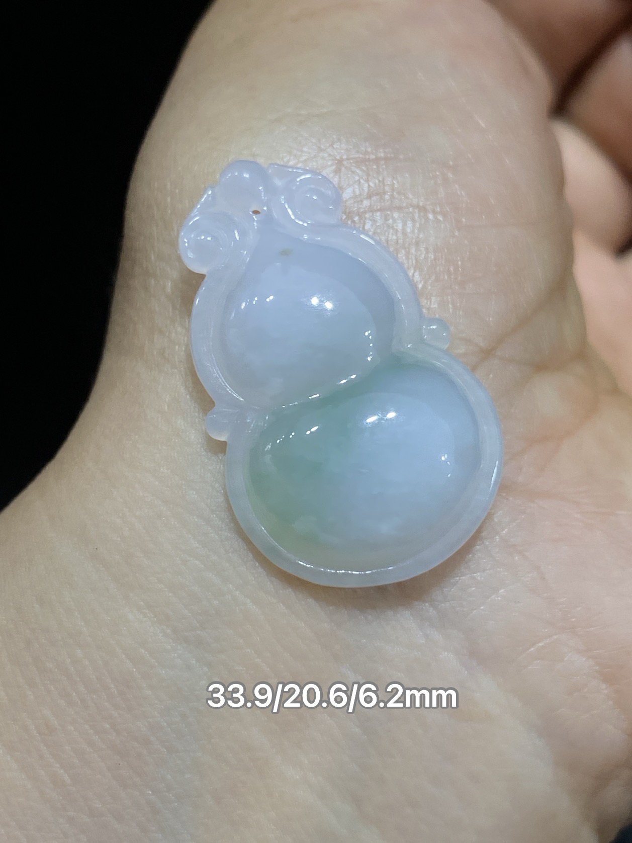 缅甸翡翠A货飘绿葫芦吊坠玉坠天然玉石玉佩饱满福禄寿包邮正品