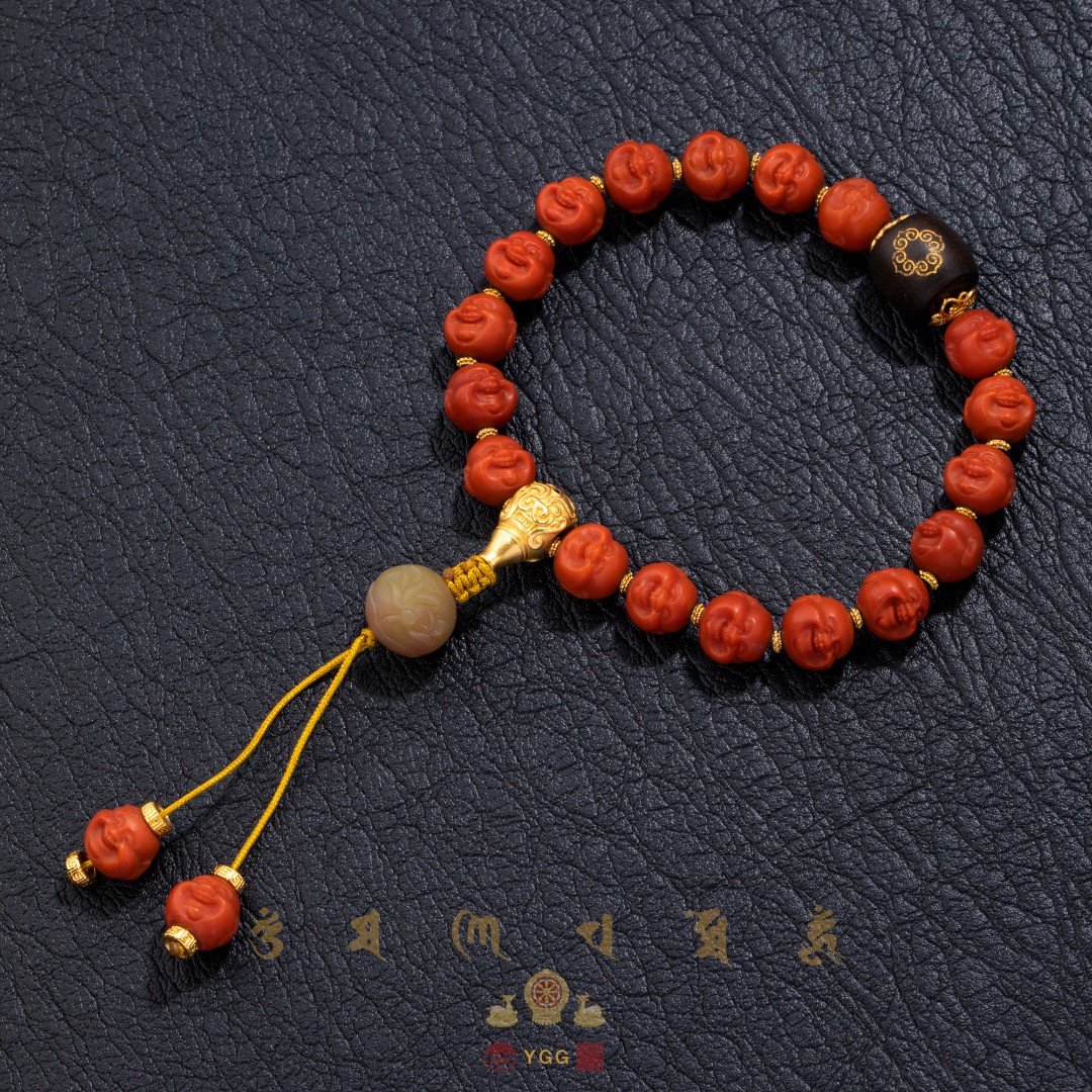 员格格/保山南红佛头阵十八子手串/FWUJH23