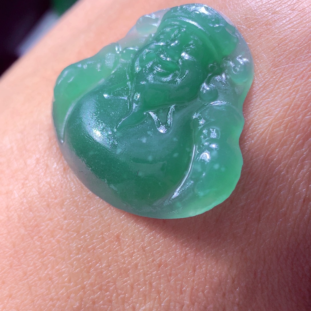 锐***利定制翡翠未镶嵌天然翡翠A货毛货挂件