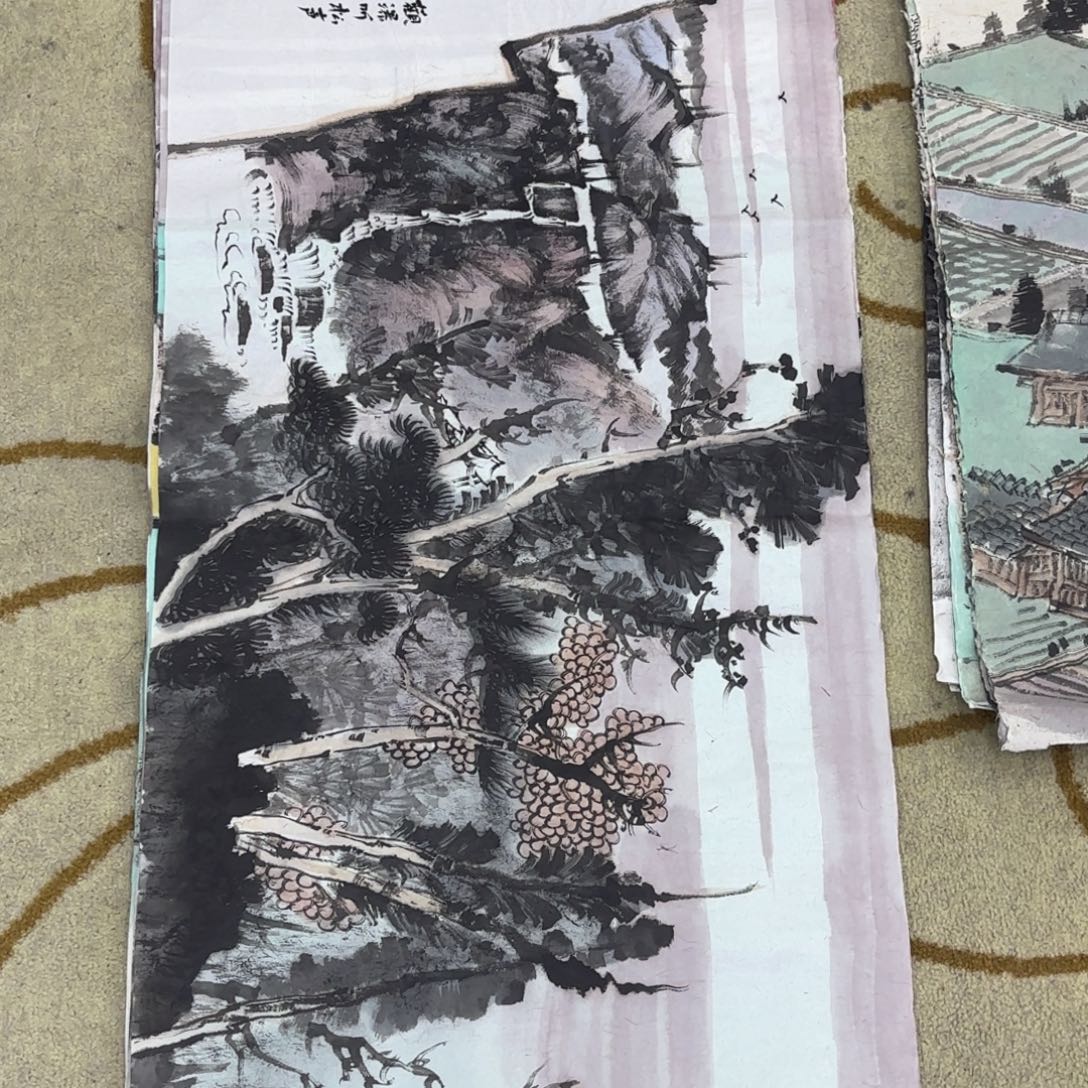 国画赵东来三尺山水艺