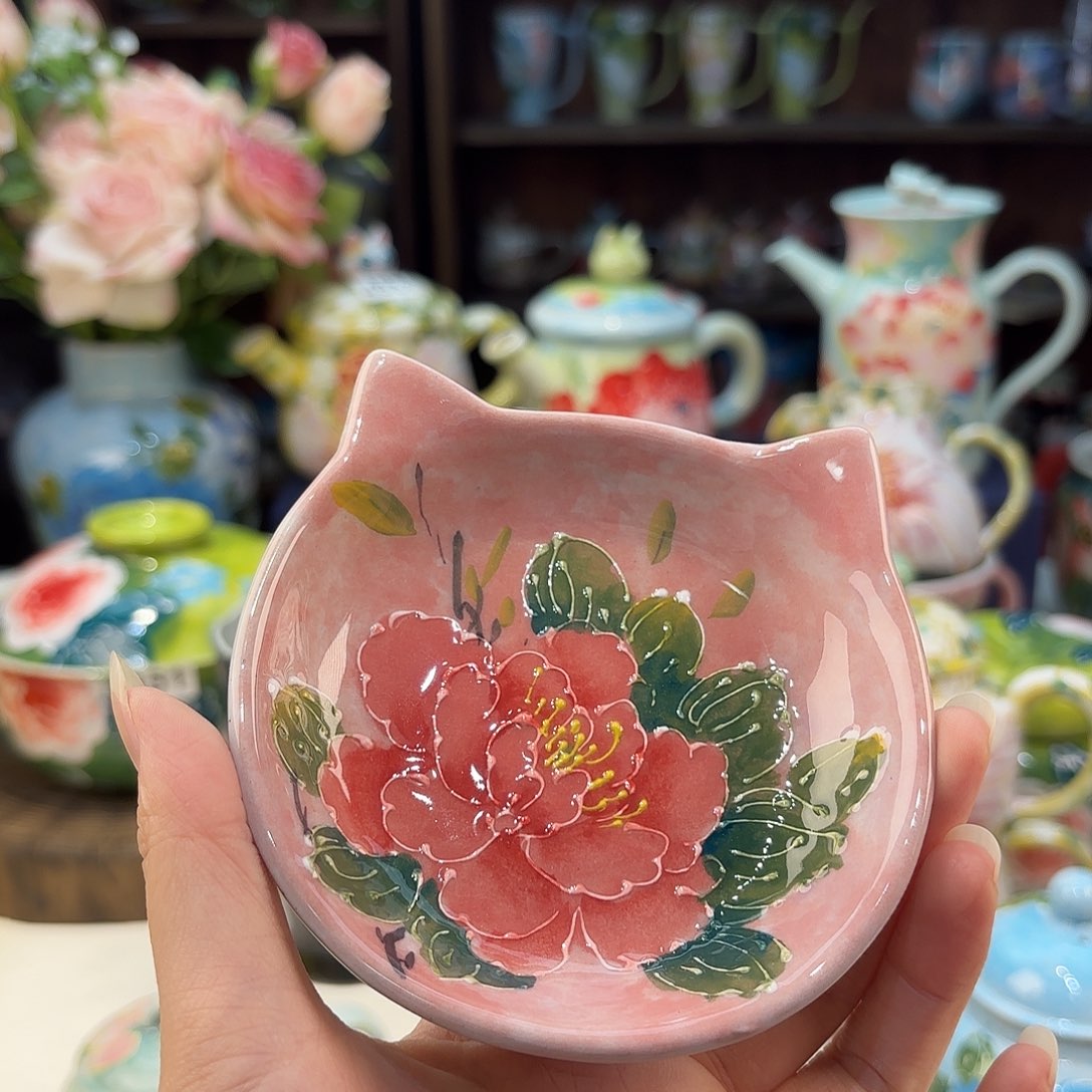 景德镇手绘高温釉下彩陶瓷茶具