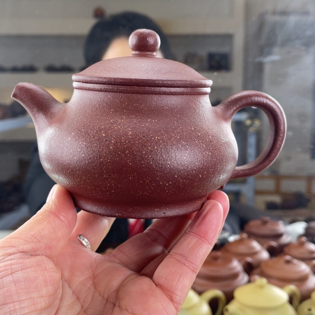紫砂茶壶桃花泥潘壶230cc