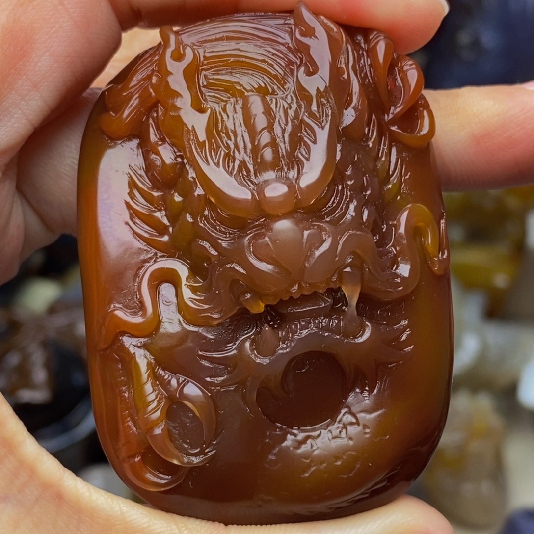 玛瑙/玉髓手把件未镶嵌