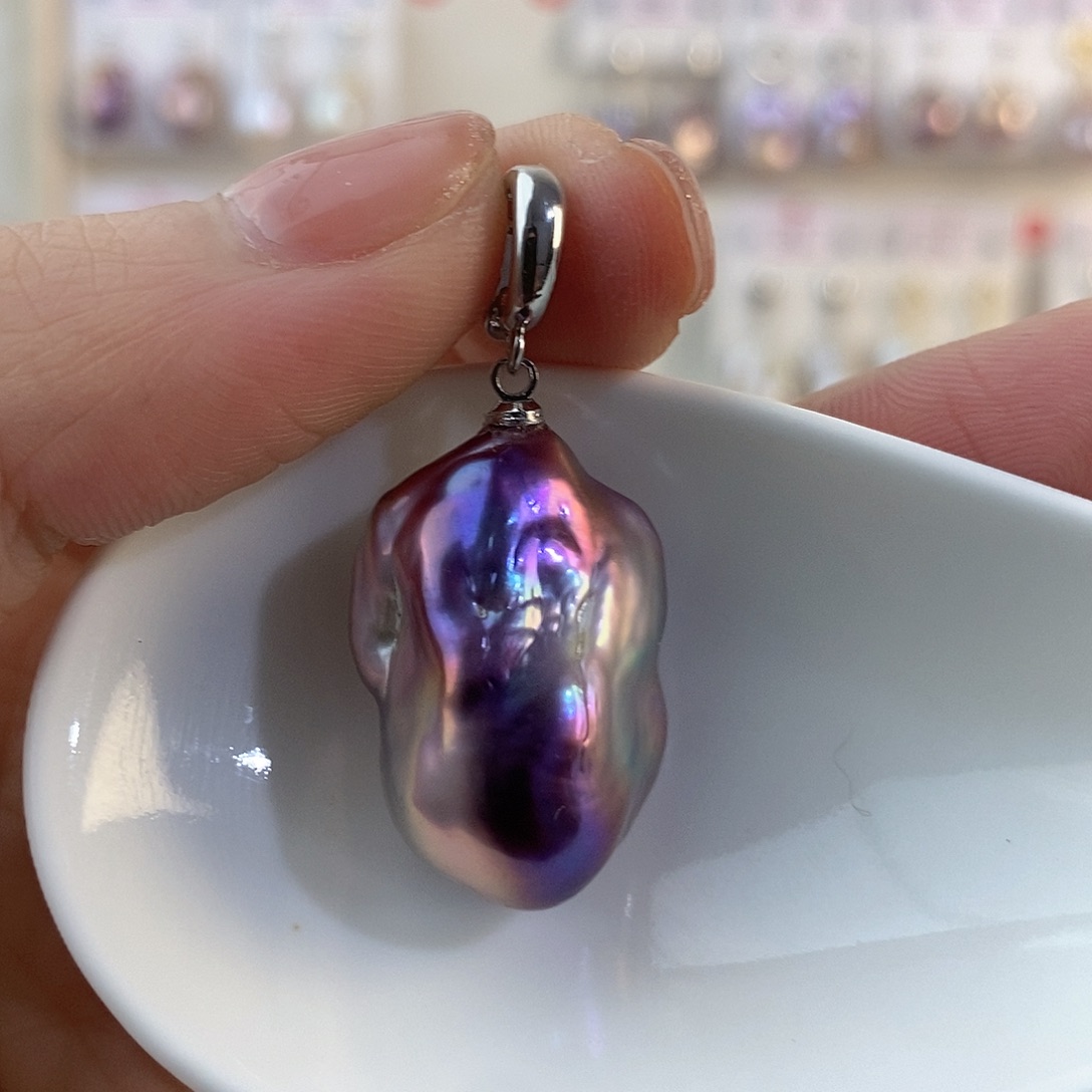 淡水珍珠颈饰银S925镶嵌