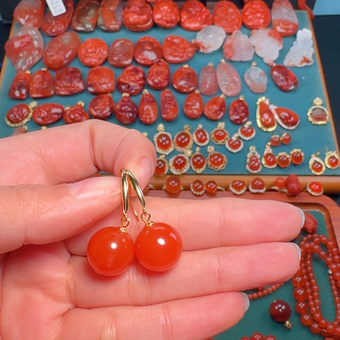 南红玛瑙南红13银S925镶嵌