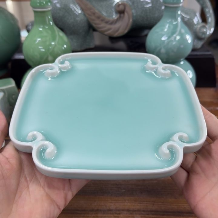 龙泉青瓷茶具微瑕4062