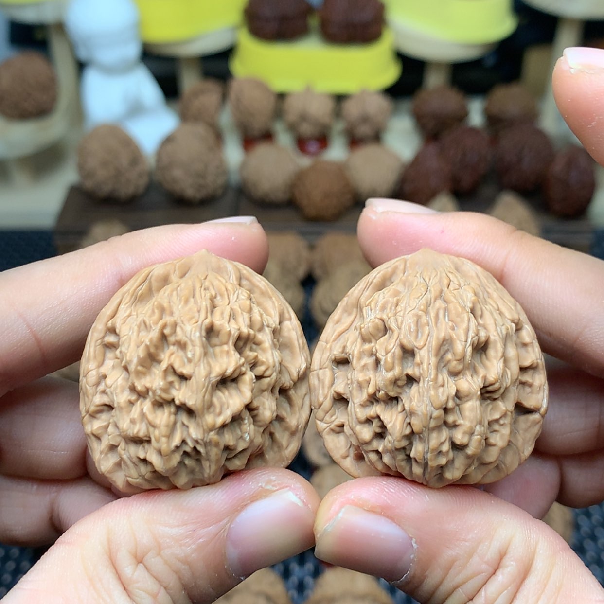 【闪购商品】文玩核桃把件全品麦穗虎头37