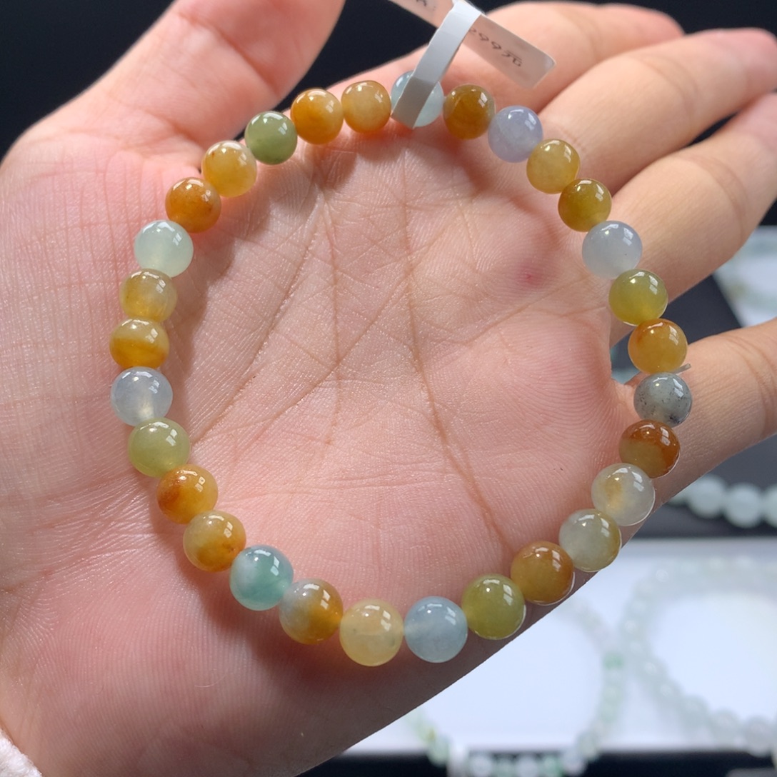 翡翠未镶嵌手链卡6.5