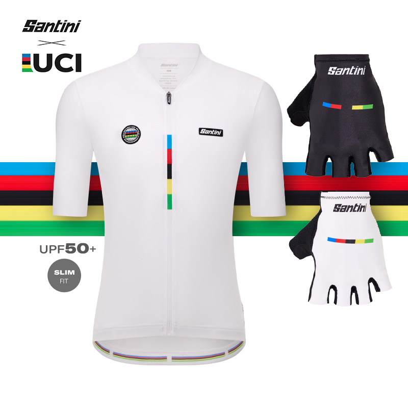 官方授权意大利Santini UCI 25款世界冠军短袖骑行服骑