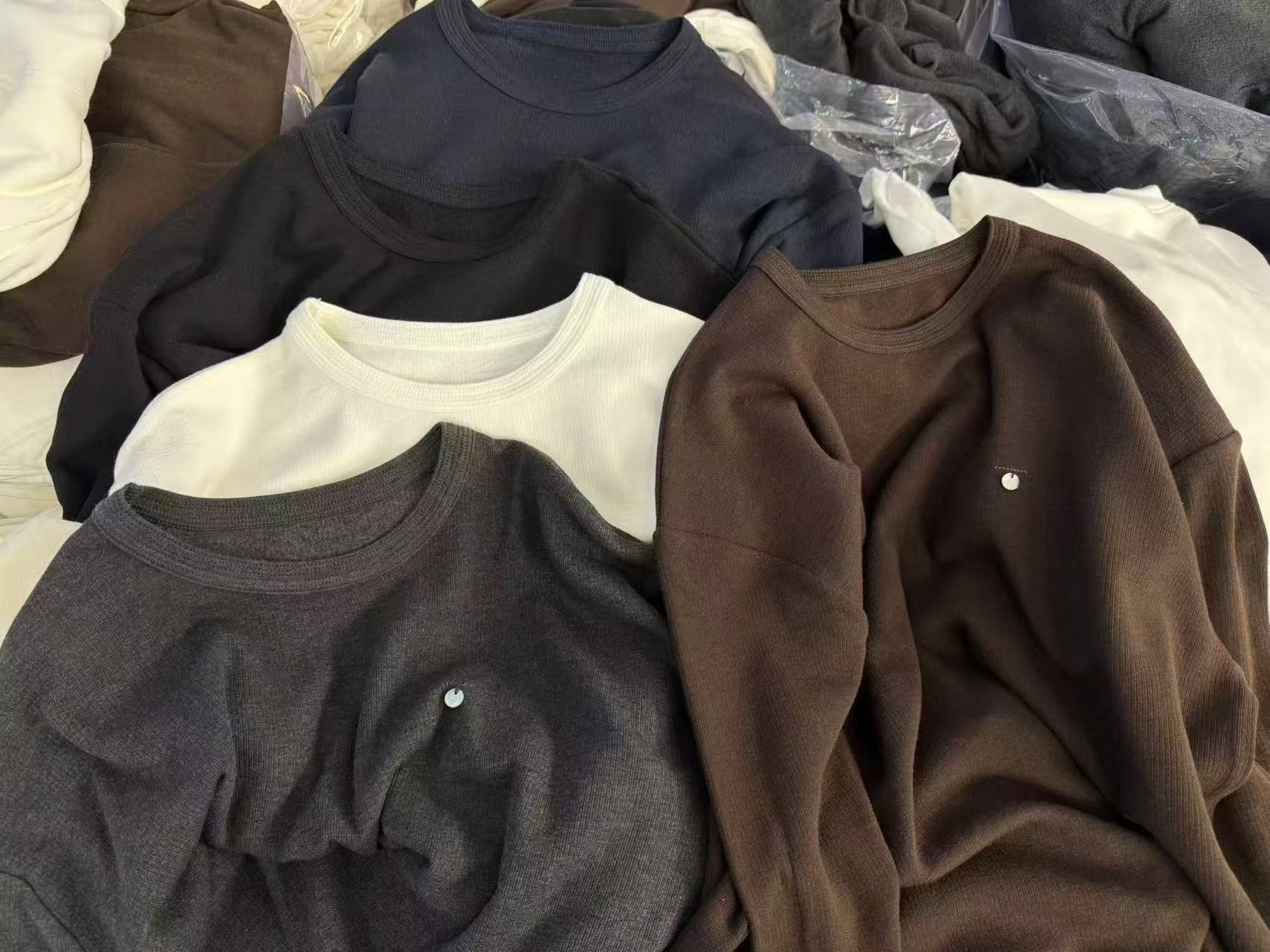 8888韩版宽领长袖上衣3159