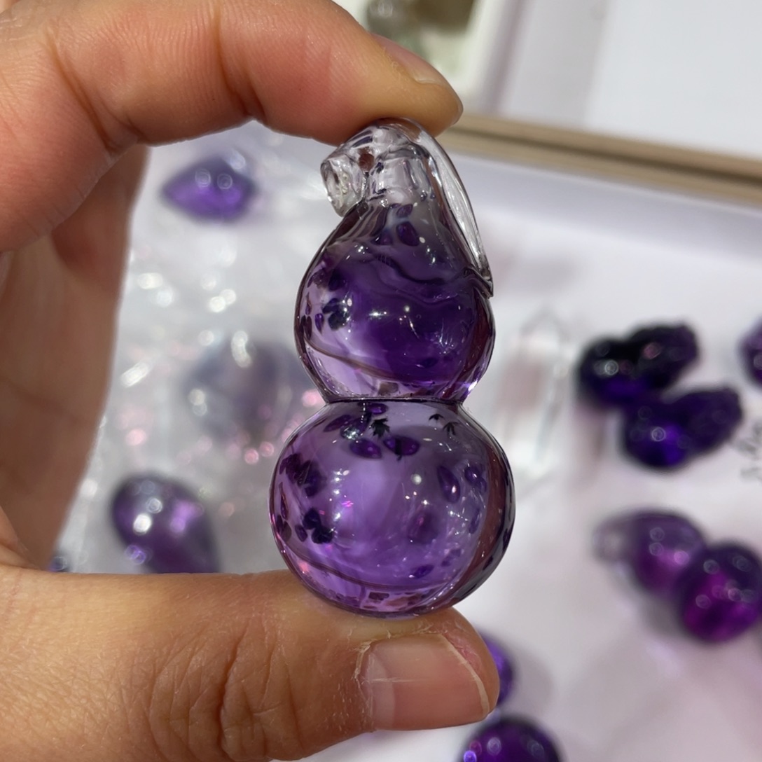 紫晶葫芦吊坠未镶嵌