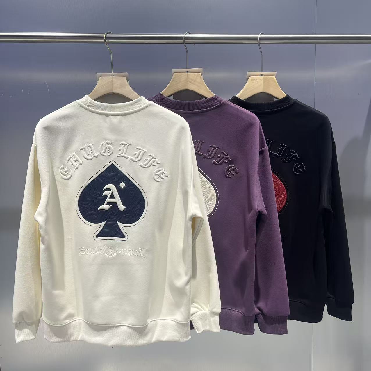 广州uus秋季高货男装新款个性百搭休闲卫衣Y66043