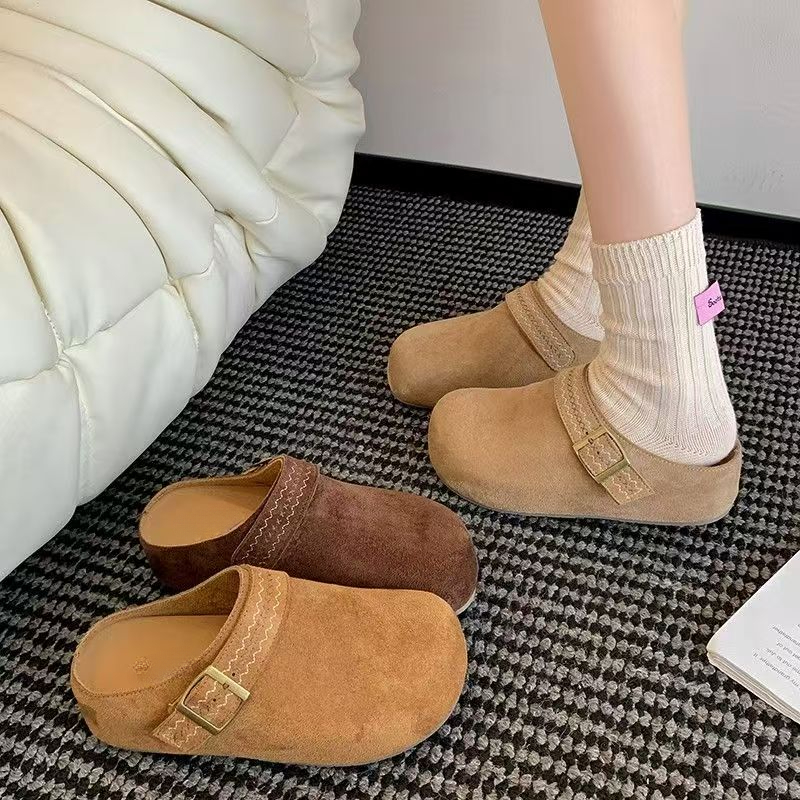 【运费险】休闲厚底包头拖一脚蹬女鞋2025秋季外穿博肯半拖百搭女鞋