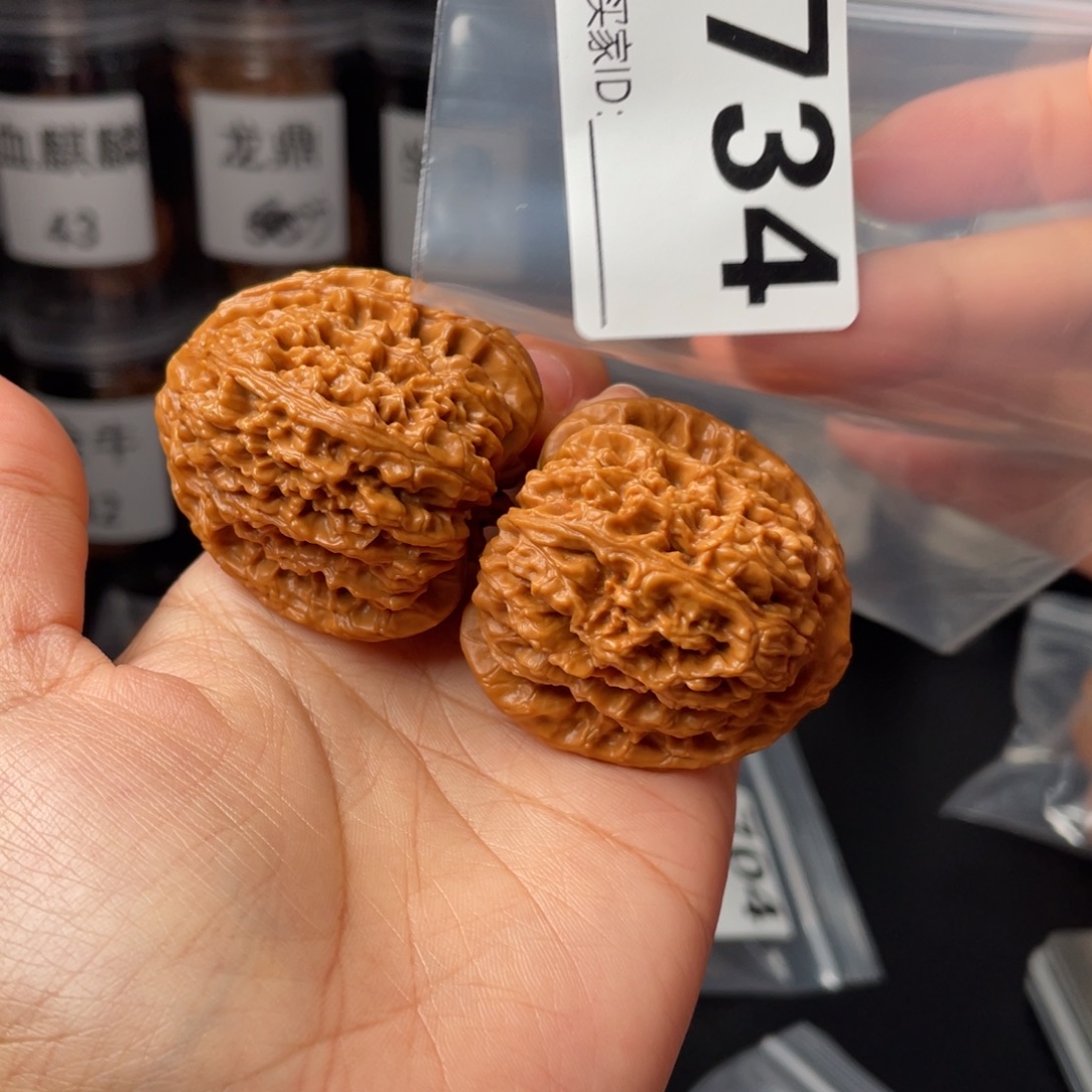 文玩核桃把件全品41三角将