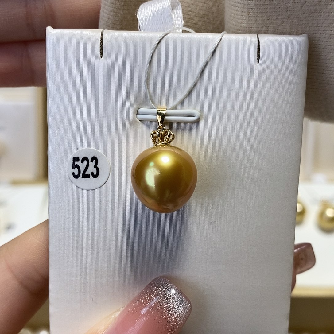 海水珍珠吊坠(不含链)18K金镶嵌1**6