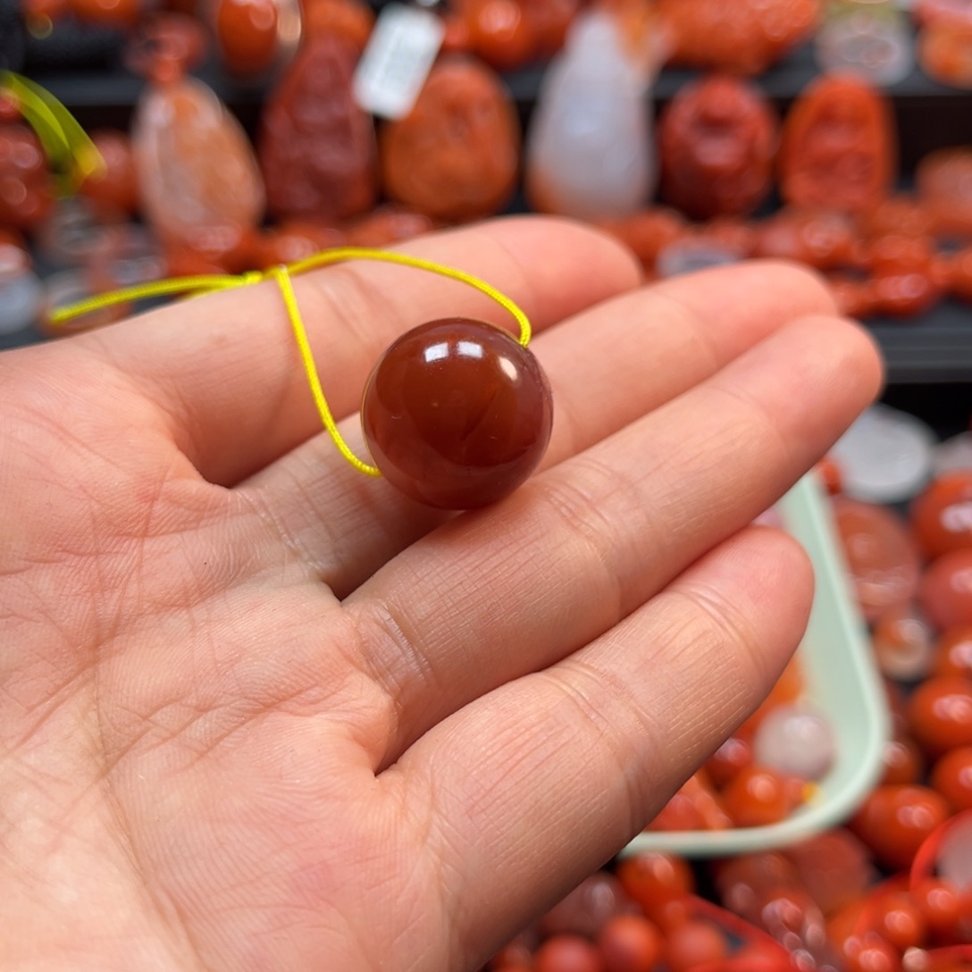 南红玛瑙配饰18mm未镶嵌