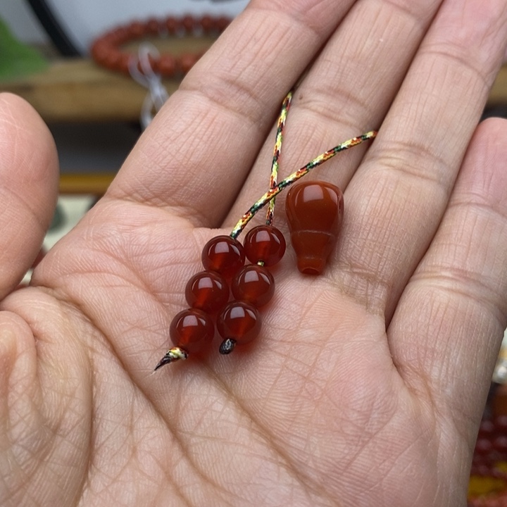 水***沐玛瑙/玉髓合金颈饰