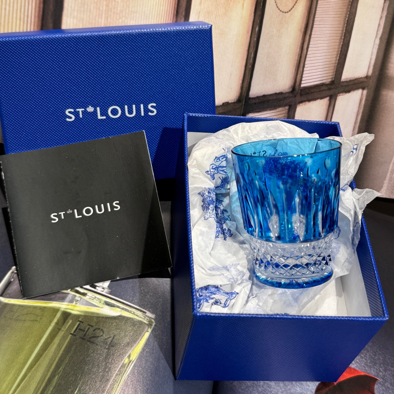 全新未使用 Hermes/爱马仕 全新 ST 圣路易小酒杯深蓝