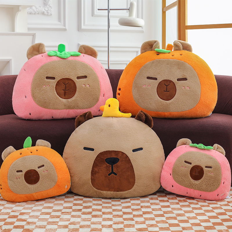 新款卡皮巴拉大号抱枕靠垫午睡神器沙发靠枕布娃娃送男女生日礼物